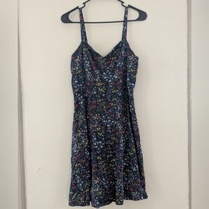 Old Navy Navy Blue Floral Mini Dress